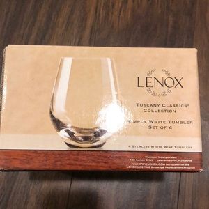 Lenox simply white tumbler set of 4